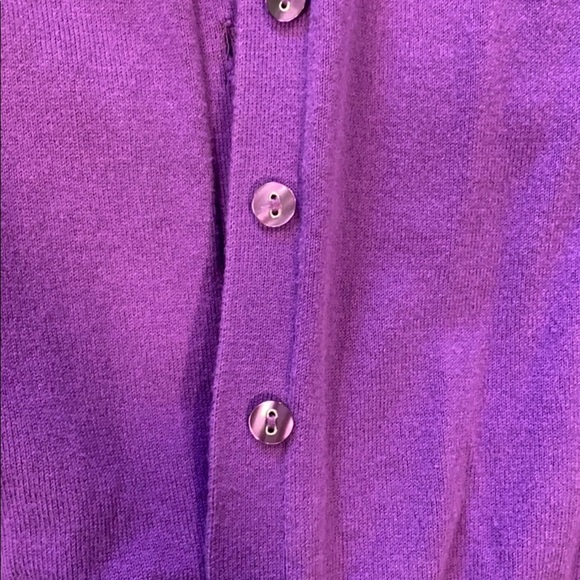 JCP Classic Button Close Purple Cardigan Sweater EUC - Picture 5 of 6